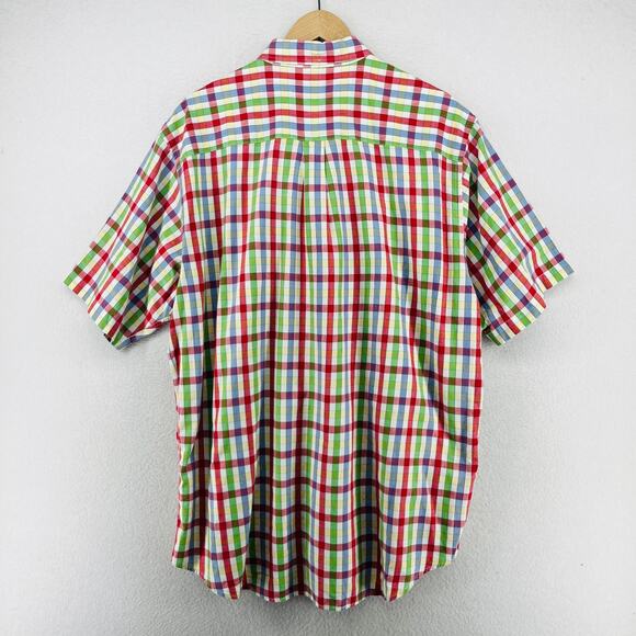 MURRAYS TOGGERY SHOP Shirt Mens L Plaid Nantucket Red Collection Cotton - Picture 3 of 13